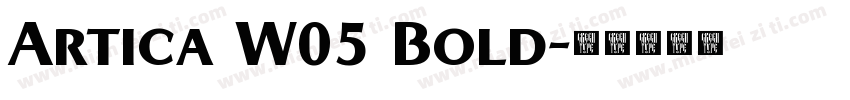 Artica W05 Bold字体转换